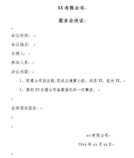 设立分公司股东会决议_公司简易注销股东决议_设立公司决议,章程